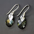 Sudraba auskari "Baroka II (Black Diamond Light Chrome)" ar Swarovski™ kristāliem